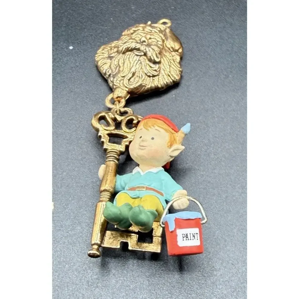 Enesco Santa's Key Man Ornament 2 Year Production No Box Rare -LO17